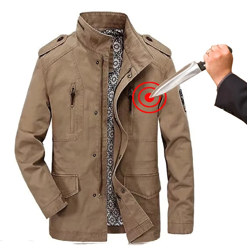New Ropa Anti Corte Springtime Long Sleeve Jacket Hack Invisible Flexible Stab Resistant Swat Police Self-Defense Clothing