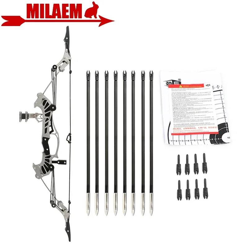 

16.4inch Archery Mini Compound Bow Kit 16lbs Bow and Arrows Set Shooting Target Gift Game Bow Practice Accessories