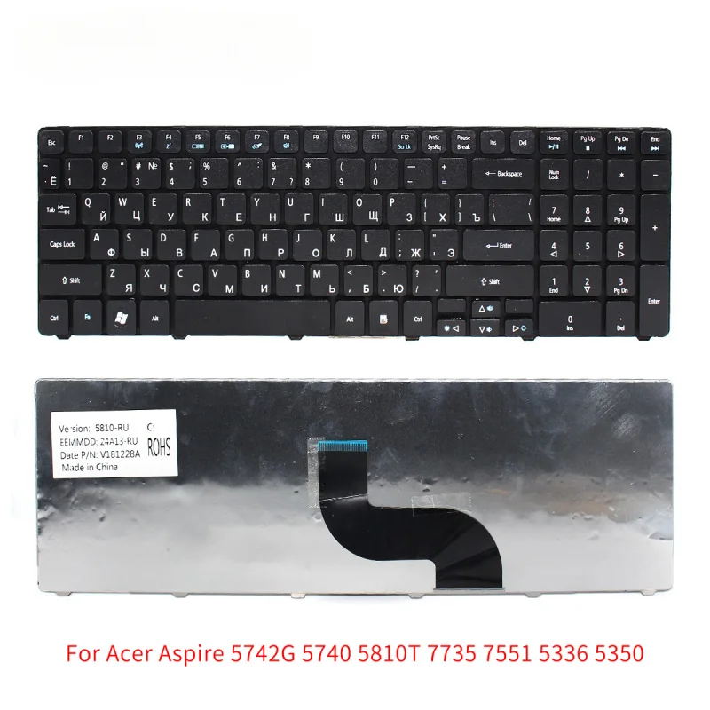 

Новая клавиатура для ноутбука Ru Acer Aspire 5742G 5740 5810T 7735 7551 5336 5350