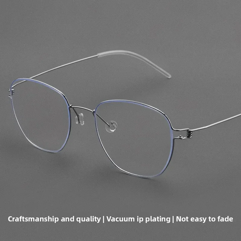 Simple Linear Ultra-Light 4.8G Premium Pure Titanium Myopia Glasses  نظارات طبية Multifocal Progressive Prescription Glasses Men
