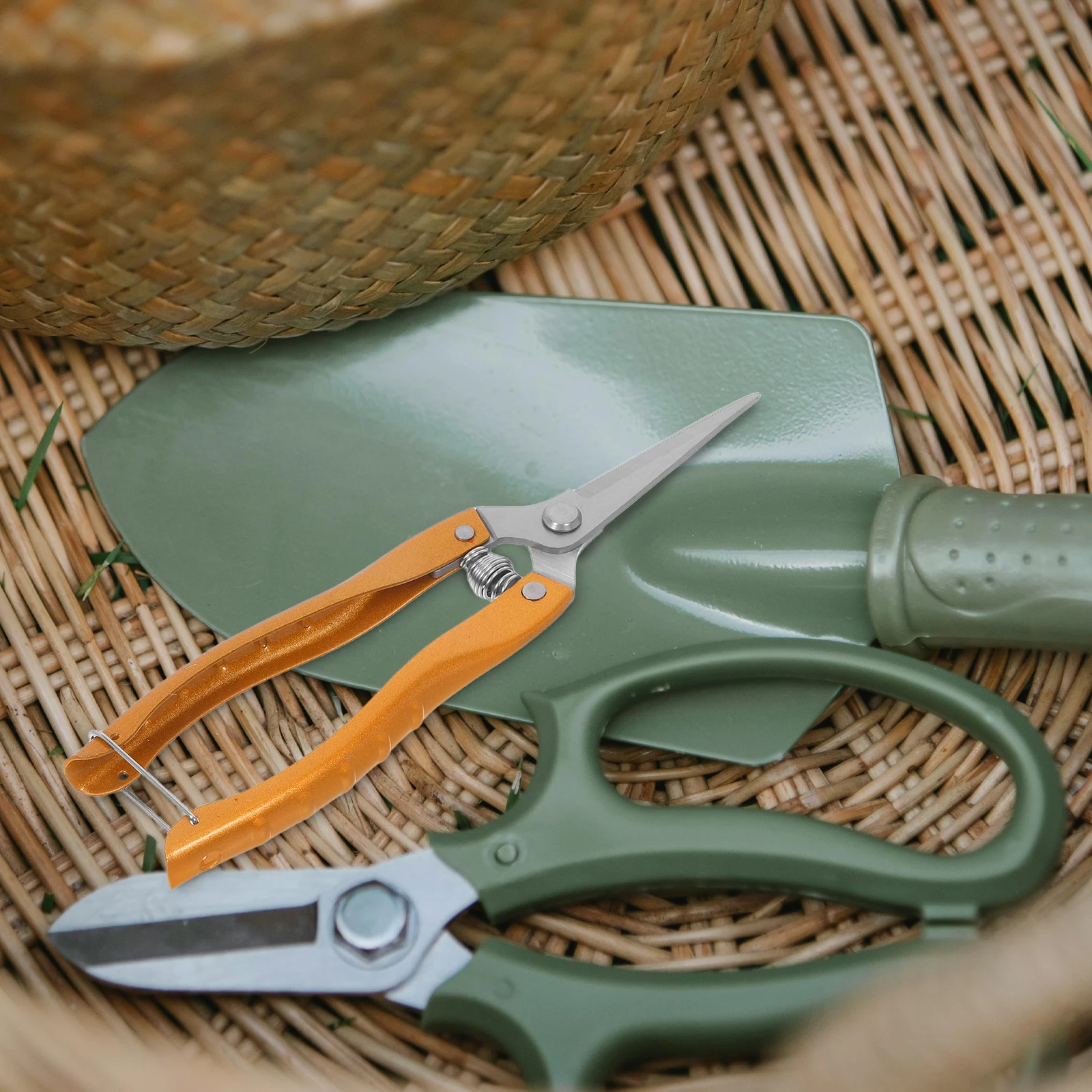 

2pcs Garden Pruning Shears Stainless Steel Ergonomic Non-Slip Handles Heavy Duty Gardening Hand Tools For Trimming Branches