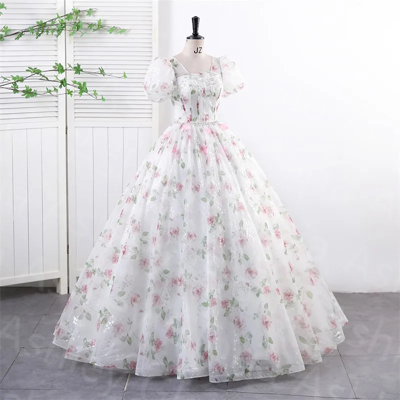 Ashley Gloria Sweet Vestidos Flower Party Dress Quinceanera Dresses Ball Gown Classic Prom Formal Birthday Robe De Bal 2024 New