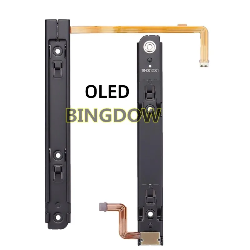 Soporte deslizante de riel de hierro izquierdo y derecho, repuesto Original con Cable flexible de Sensor para Nintendo Switch/consola OLED