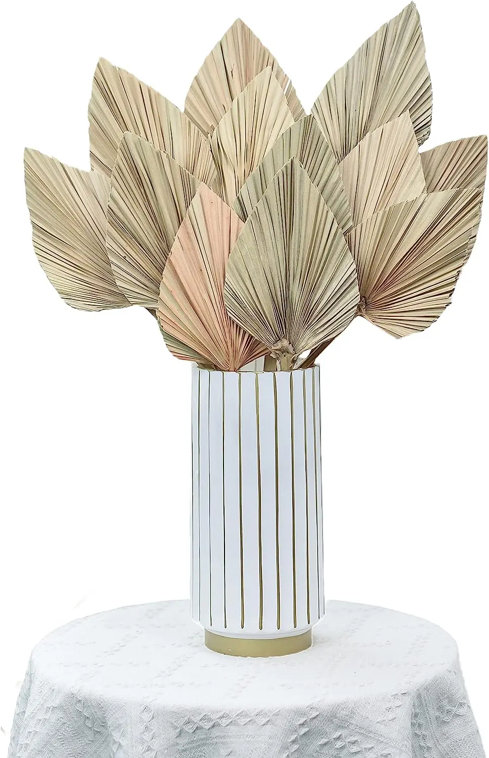 Dried Palm Leaves Decoration Boho Palm Fans Dried Palm Spear Tropical Palm Wedding Home Artificial Plants for Decor