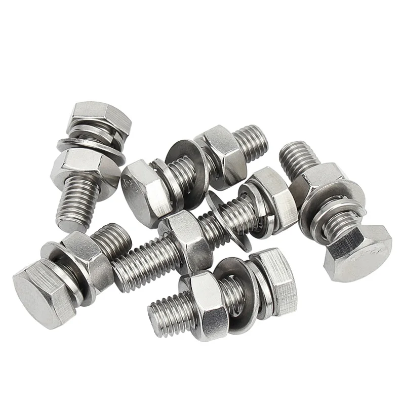 Cylindrical Solid Hexagon Socket Screw 304 Stainless Steel Lamp Threading Screws Through Hole Bolt with Hex Nut M22x50mm (Pack/2