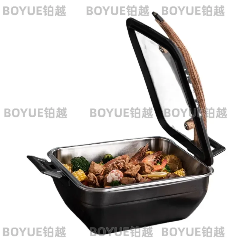 Commercial Stainless Steel Electric Buffet Warmer Rectangular Food Heater for Hotel Restaurant Canteen Breakfast Serving Tray