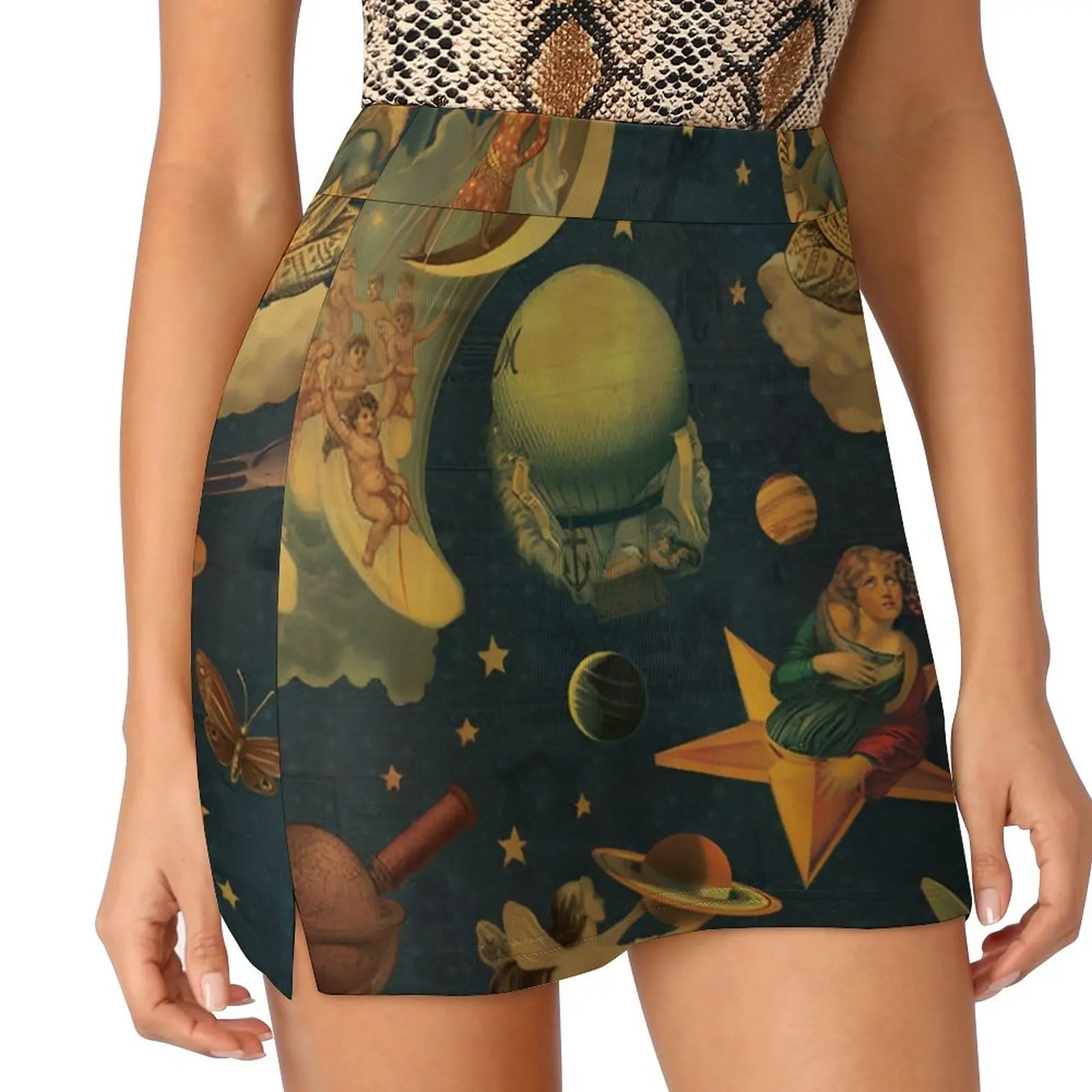 

The Smashing Pumpkins Mini Skirt korean style clothes Woman clothing