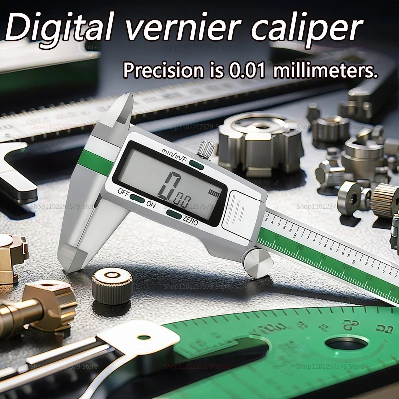 150 مللي متر الفولاذ المقاوم للصدأ فرجار رقمي عالية الدقة 0.01 مللي متر قياس سمك بوصة/مم/جزء لتصنيع الخشب المعدني