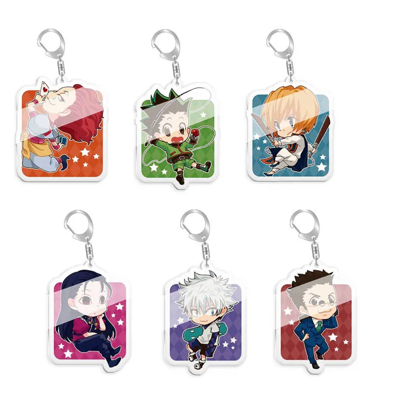 Jay Freedle Killua Zaoldyck Kurapika Leorio Hisoka Popular Anime Two-dimensional Peripheral Acrylic Keychain Backpack Pendant