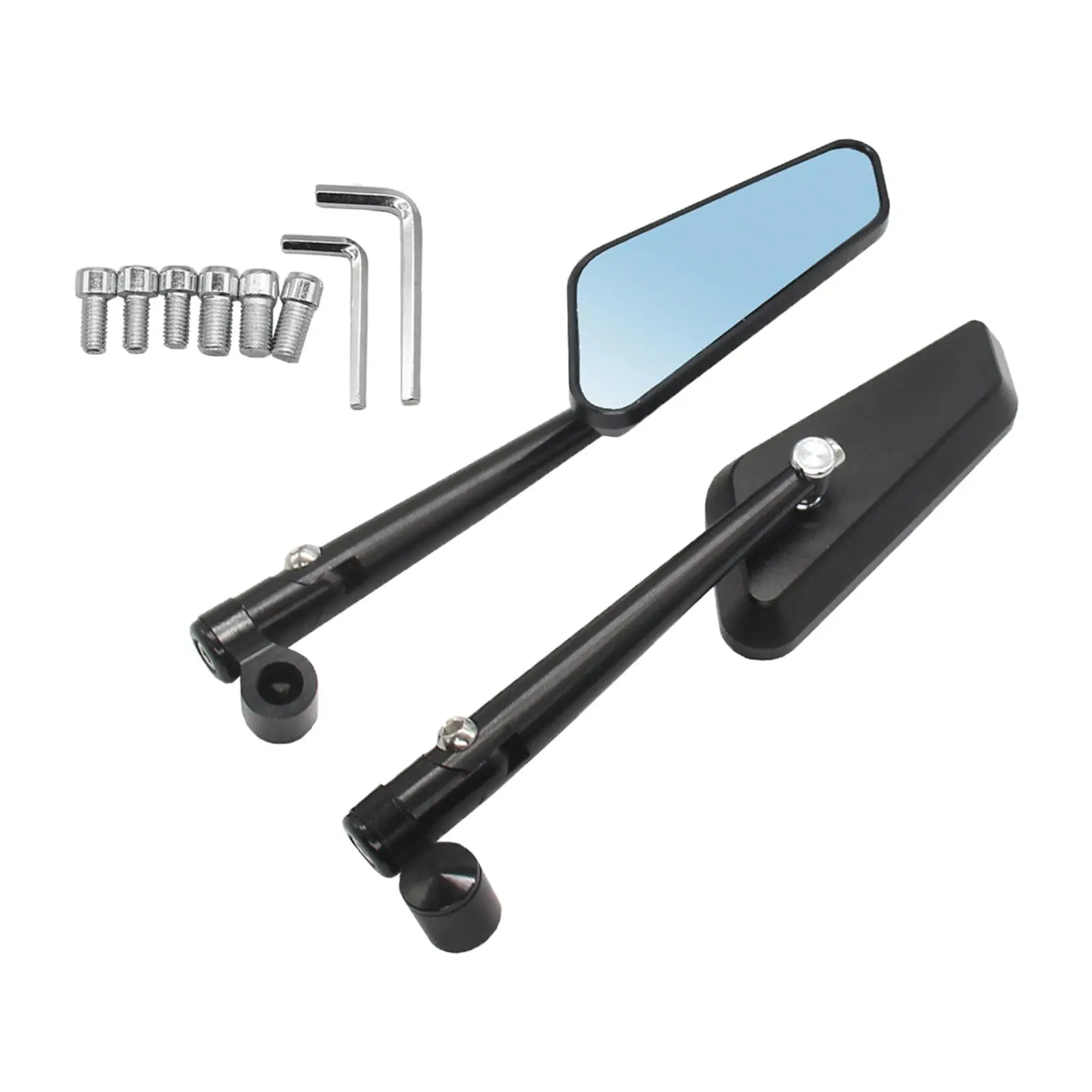 Motorcycle CNC Aluminum Mirrors Adjustable Easily Install Swivel 360 Degree with Bolt 8mm 10mm Accessories