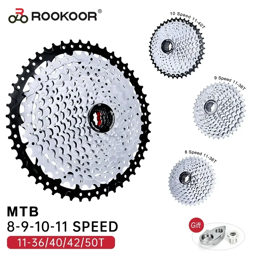 

ROOKOOR 8 9 10 11 скоростей 11-36T 40T 42T 50T MTB велосипедная кассета со звездочкой свободного хода Cdg детали для горного велосипеда для SHIMANO SRAM