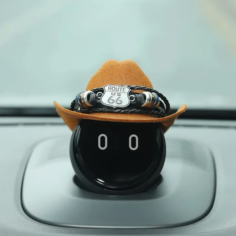 For NIO Nomi Hat Robot Es67et57 Decorative Car Center Console Ornament Western Cowboy Hat Cute Car Accessories Decoration