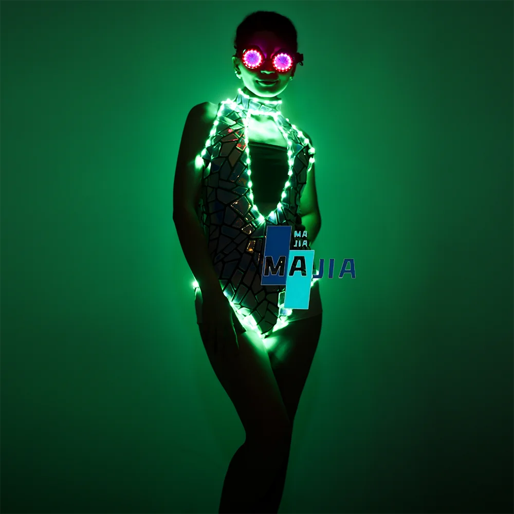 Funkelndes silbernes PU-ärmelloses Clubkleid für Damen, leuchtendes Nachtclub-Partykleid, figurbetontes Abend-Tanzkleid für DJ-Tänzer-Bar