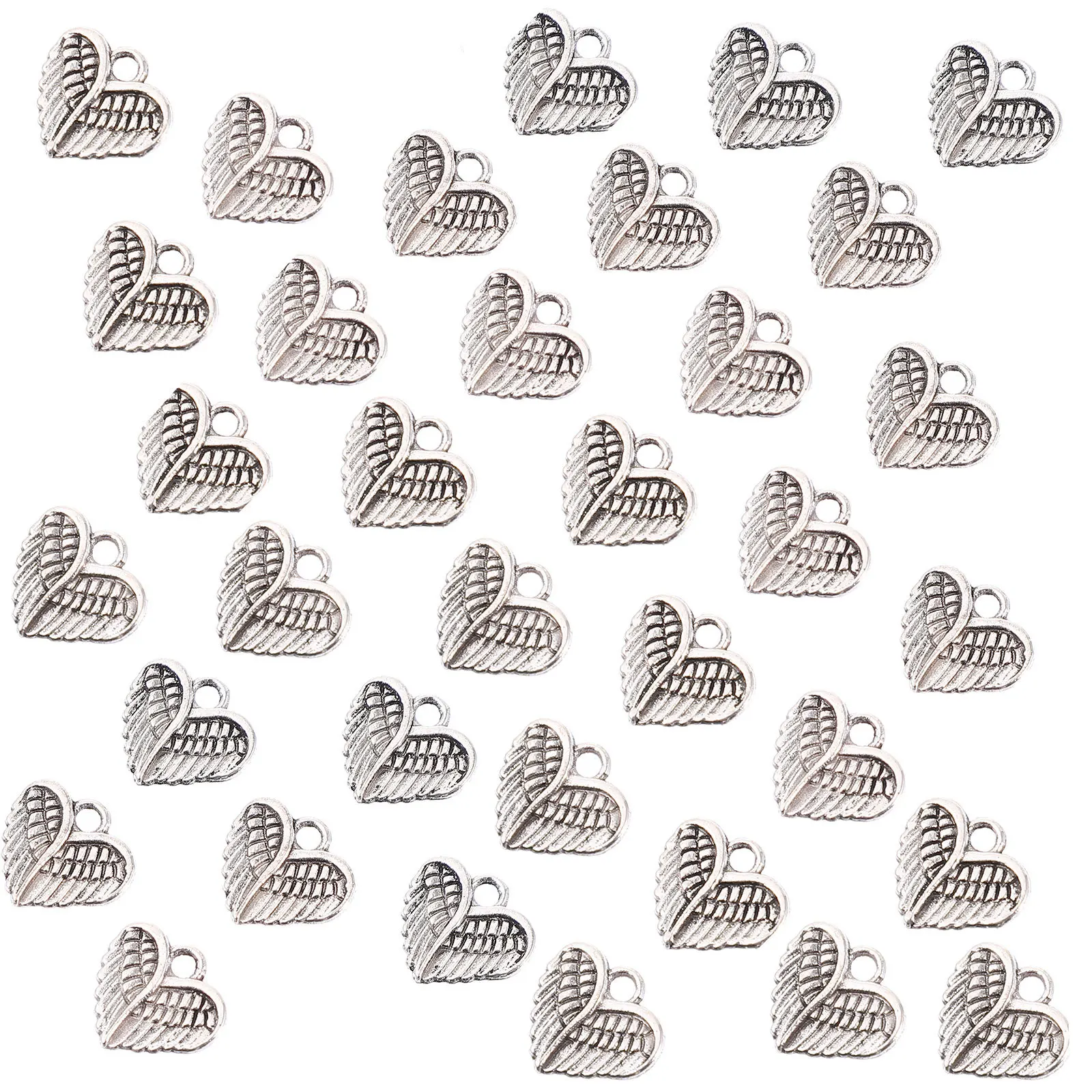 

60pcs Angel Wing Pendant Charm Smooth Durable Jewelry Findings For Diy Bracelet Necklace Keychain Craft Making Accessories