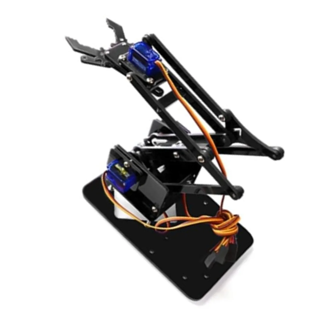 ABNJ Robotic Arm DIY Parts Learning Kit Acrylic Maker Kit Single Claw Mechanical Arm with Servo