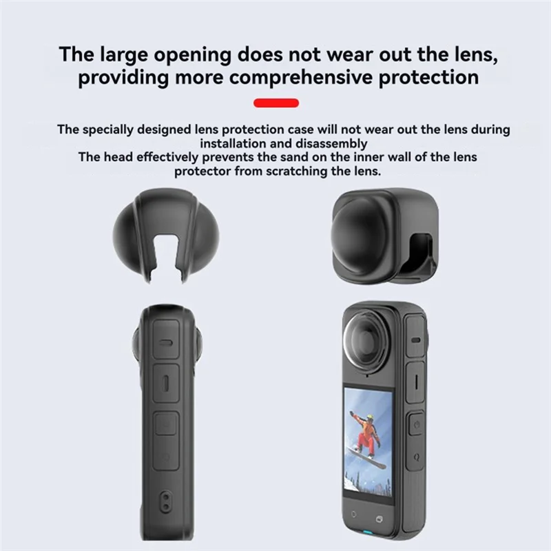 GO-Camera Lens Protection With Soft Silicone Film Cap For Insta360 X4 X5, Dustproof Cover