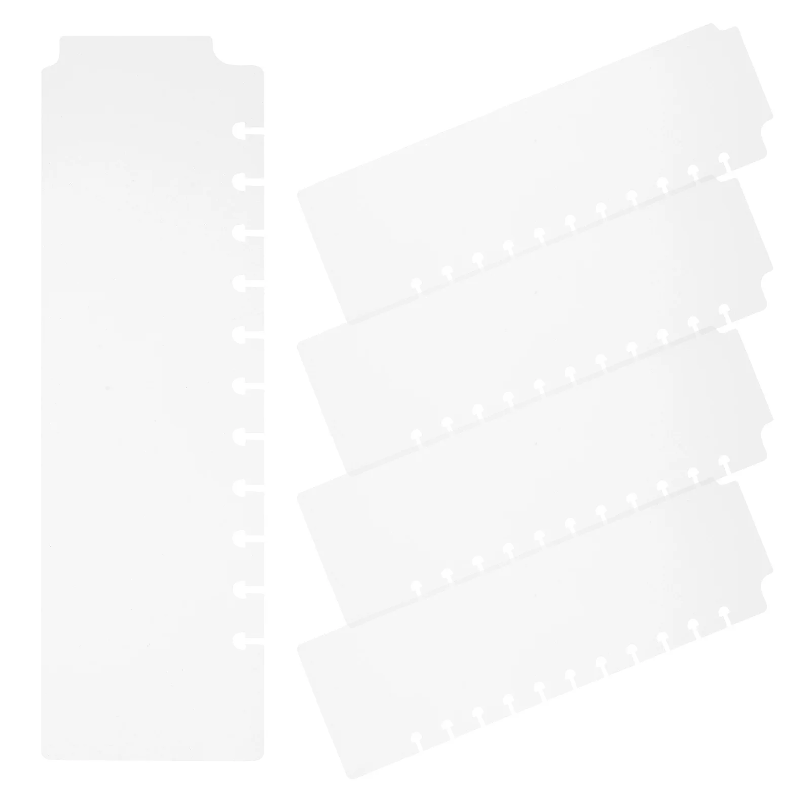 

5pcs Plastic Divider Cards Bookmark Rulers For Personal Planners Recipe Binders Cute Binder Inserts Organizers Notebook Dividers