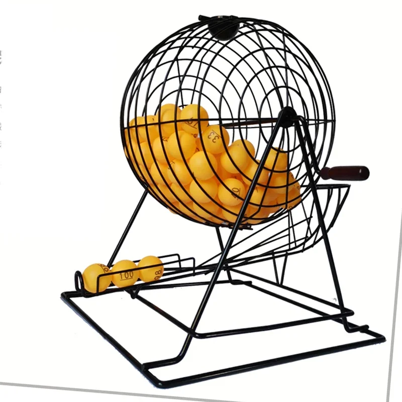 

Lucky Wheel Fish Pond Shake Ball Number Selection Metal Manual Double Color Ball Lottery Machine