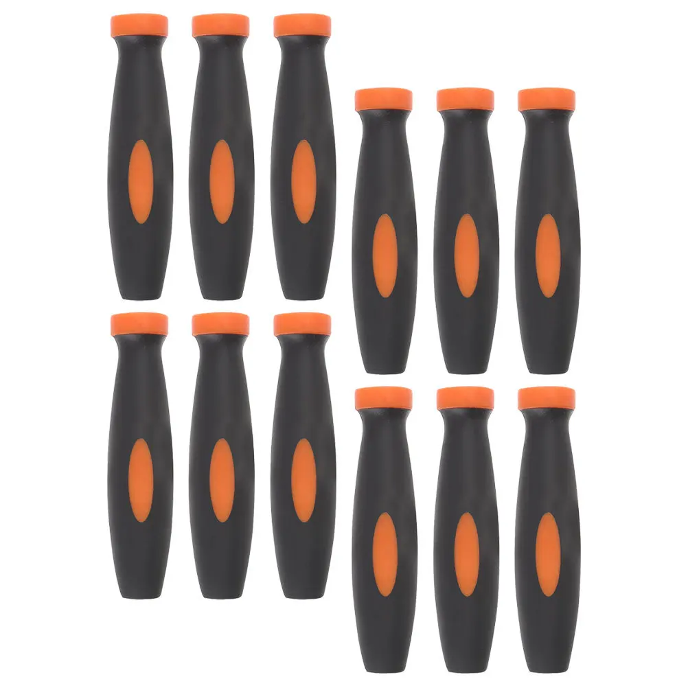 

12Pcs Two-Color File Handle Rubber Replacement Grip Handles Lightweight Home Repair Tools File Accessories Rubber Handle