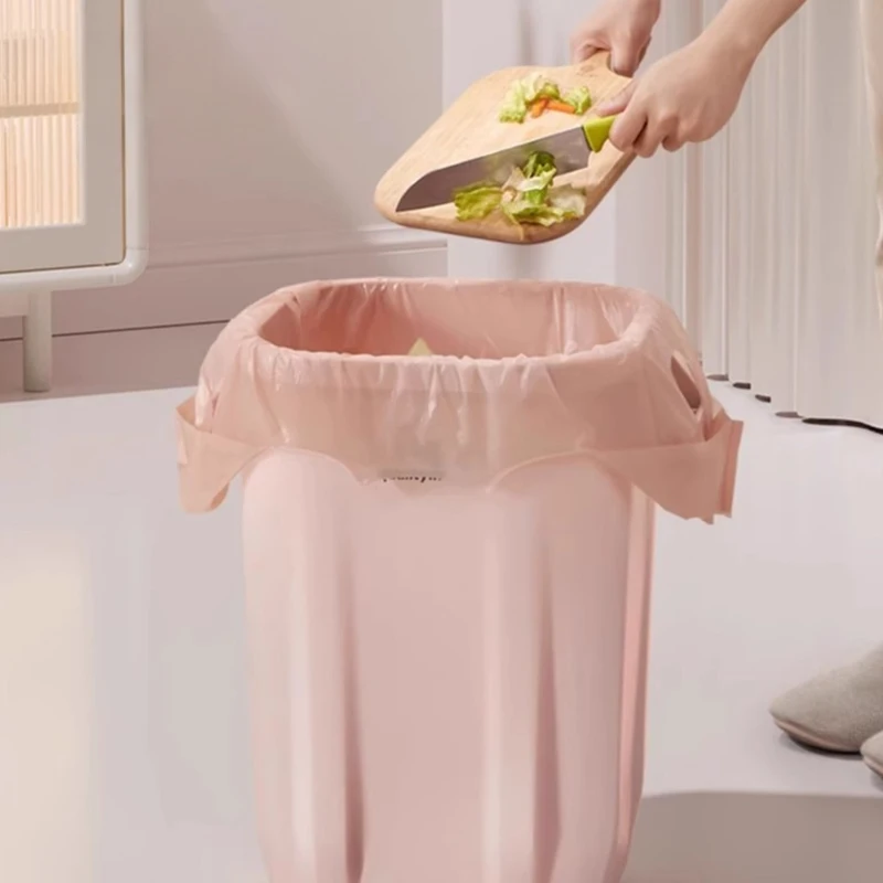 100Pcs Handheld Garbage Bag Disposable Trash Pouch Shopping Bag Kitchen Storage Garbage Bags Cleaning Waste Bag Plastic Bag