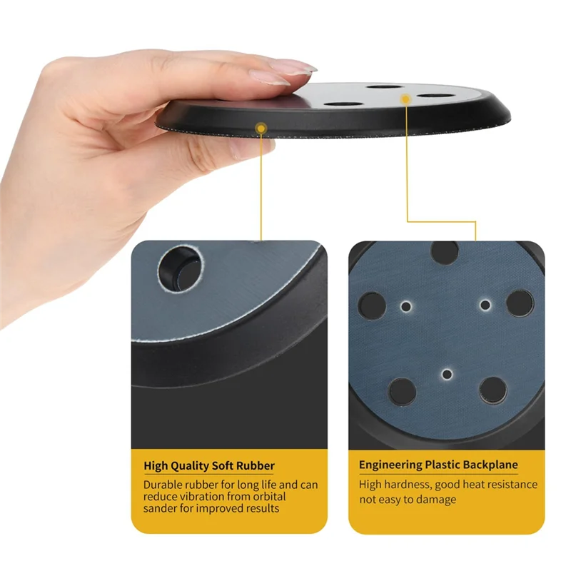 A83Z PorterCable Track Sander Pads,2Pc 5inch 5 Hole Replacement Track Parts for PorterCable 33 333VS Random Track Sander Hook
