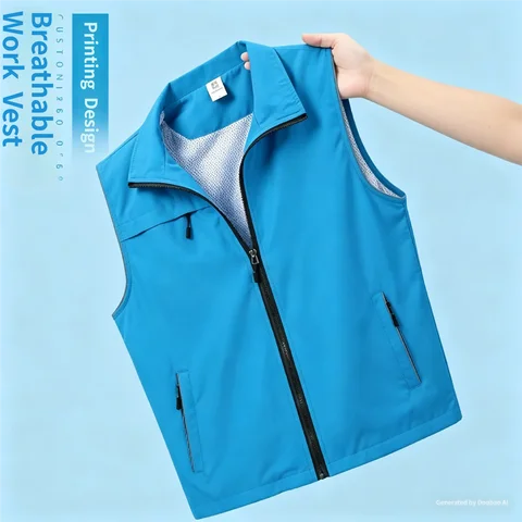 Customized Logo Summer New Style Sleeveless Thin Breathable Vest Event Volunteer Vest Universal Men And Women Event Work Vest