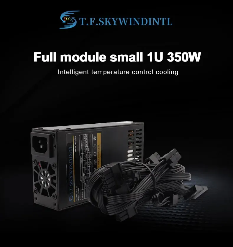 

350W Power Supply PSU For ATX 12V Supporting GPU FLEX NAS Small 1U 350W Power Supply 110V 220V New Full Module Power Supply