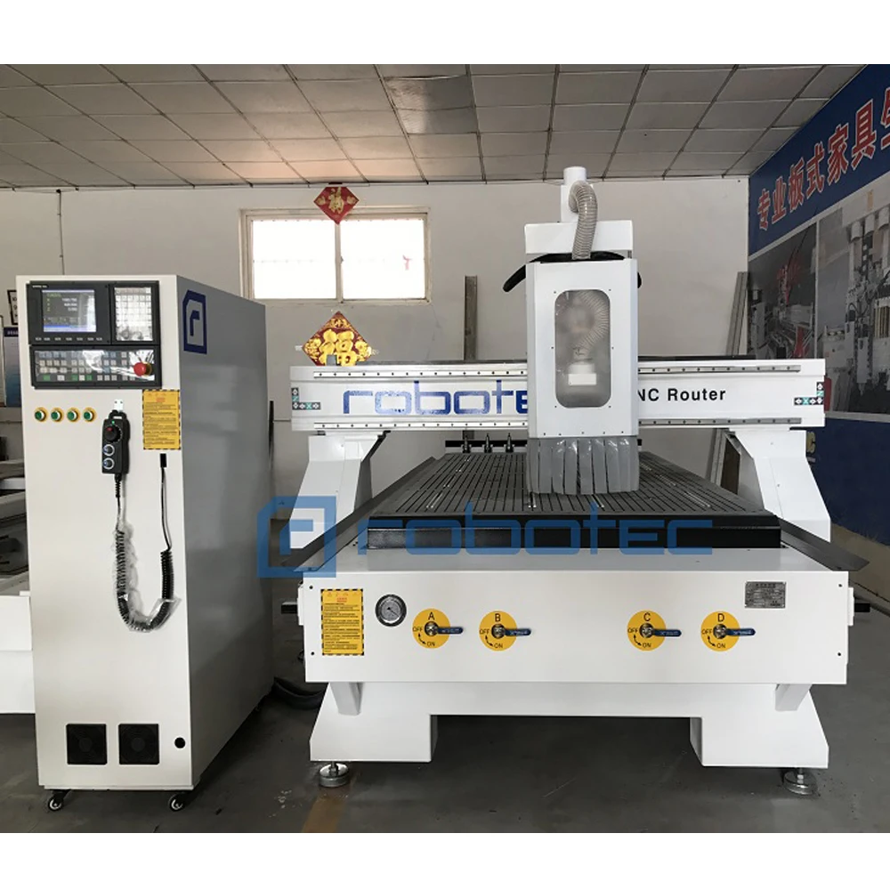 Furniture making machines and equipment CNC router with auto loading unloading table milling kitchen cabinet with drilling bits