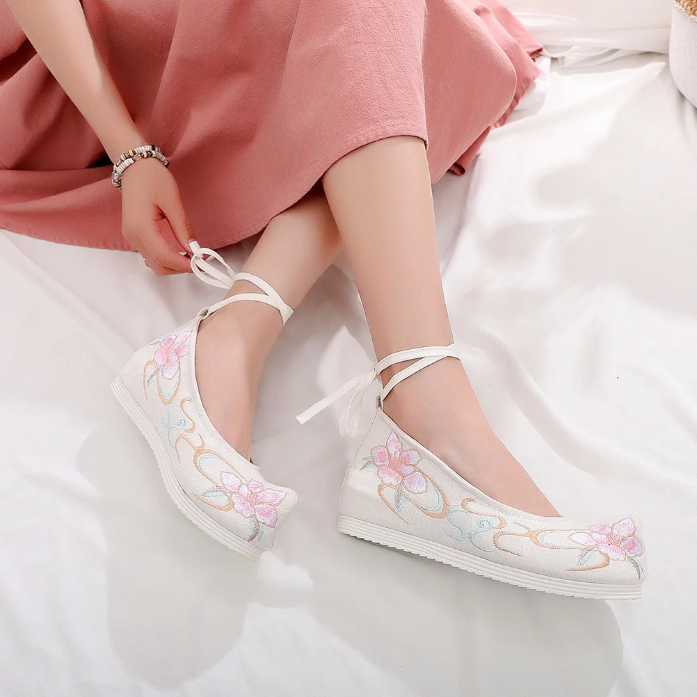 

Shoes for Women Hanfu Dressy Comfortable Chinese Soft Woman Japanese-style White Flats Miss