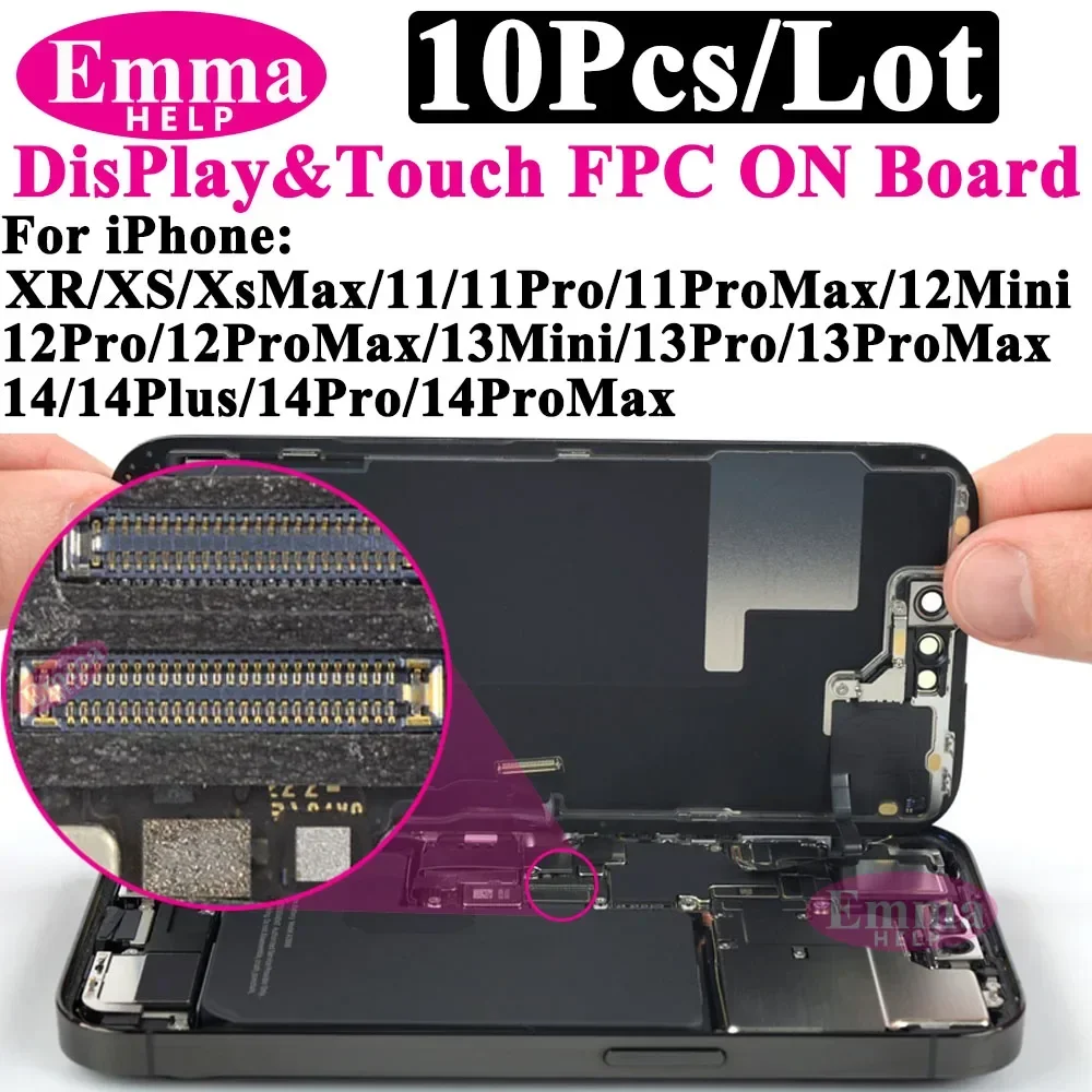 

Touch Screen FPC Connector On Logic Board for iPhone 14 Pro Max 13 12 11 X XR XS FPC LCD Display digitizer Socket on Motherboard