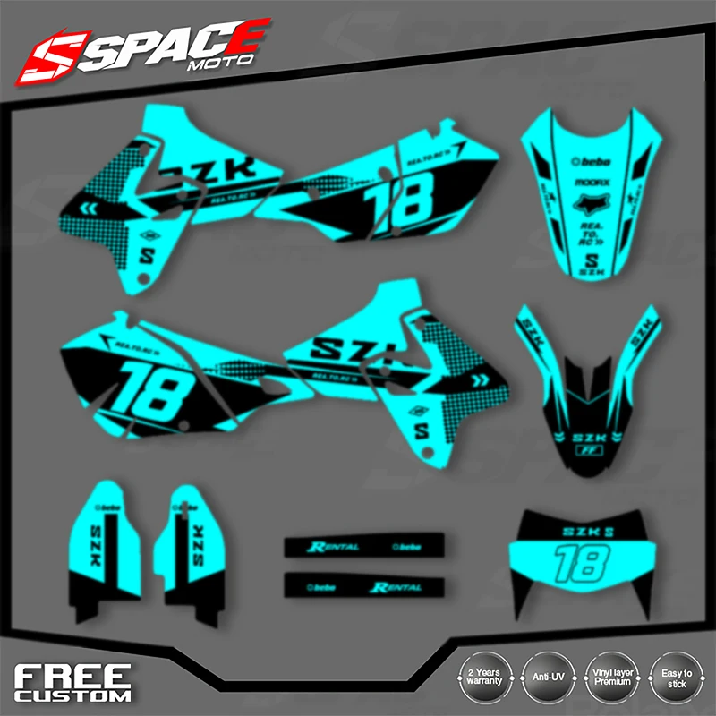 

SPACE For SUKUZI DRZ400 1999 2000 2001 2002 2003 2004-2022 Custom Motorcycle Graphics Background Decals Stickers Kits 003