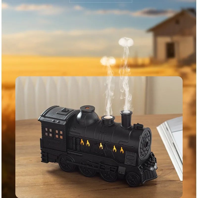 

NEW Mini Train Shape Essential Oil Diffuser with Light Cool Mist Air Humidifier Aromatherapy Diffuser for Home Office Bedroom