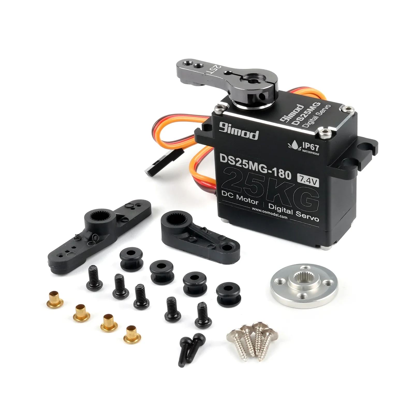 

Цифровой сервопривод 9imod DS25MG 25 кг с высоким крутящим моментом, водонепроницаемый, с металлическим редуктором, 180/270 градусов, для радиоуправляемых краулеров TRX4 SCX10 1/8 1/10, запчасти для автомобилей