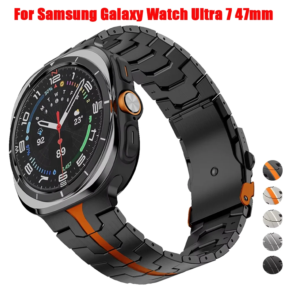 Stainless Steel Strap For Samsung Galaxy Watch Ultra 47mm Band For Samsung Galaxy Watch Ultra 7 47MM No Gaps Men Luxury Bracelet