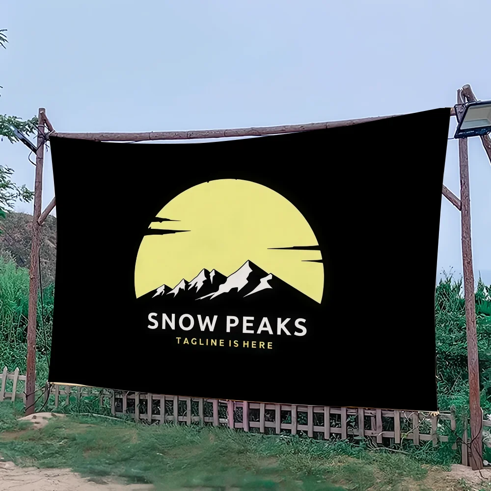 موضة في الهواء الطلق S-الثلج P-الذروة شعار العلم للتخييم في الهواء الطلق بار نزهة ديكور منزلي للحفلات الحلي راية