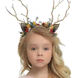 Kids Deer pałąk przyjęcie świąteczne poroża opaski do włosów prezent dla przyjaciół dzieci kostium na boże narodzenie akcesoria do włosów na wesela