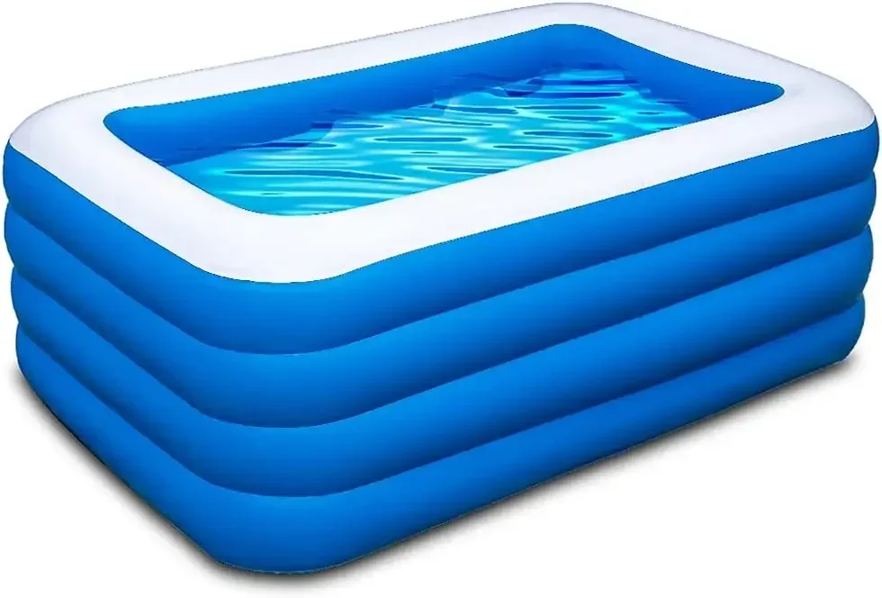 Inflatable Swimming Pool, Inflatable Pool, Family Pool, Summer Water Party, Kids, Outdoor, Garden, Backyard (A 70x55x29in)