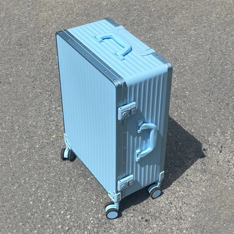 New Fashion Brand Rolling Luggage 20/22/24/26/28/30 inch mute wheel boarding password suitcase aluminum frame trolley luggage