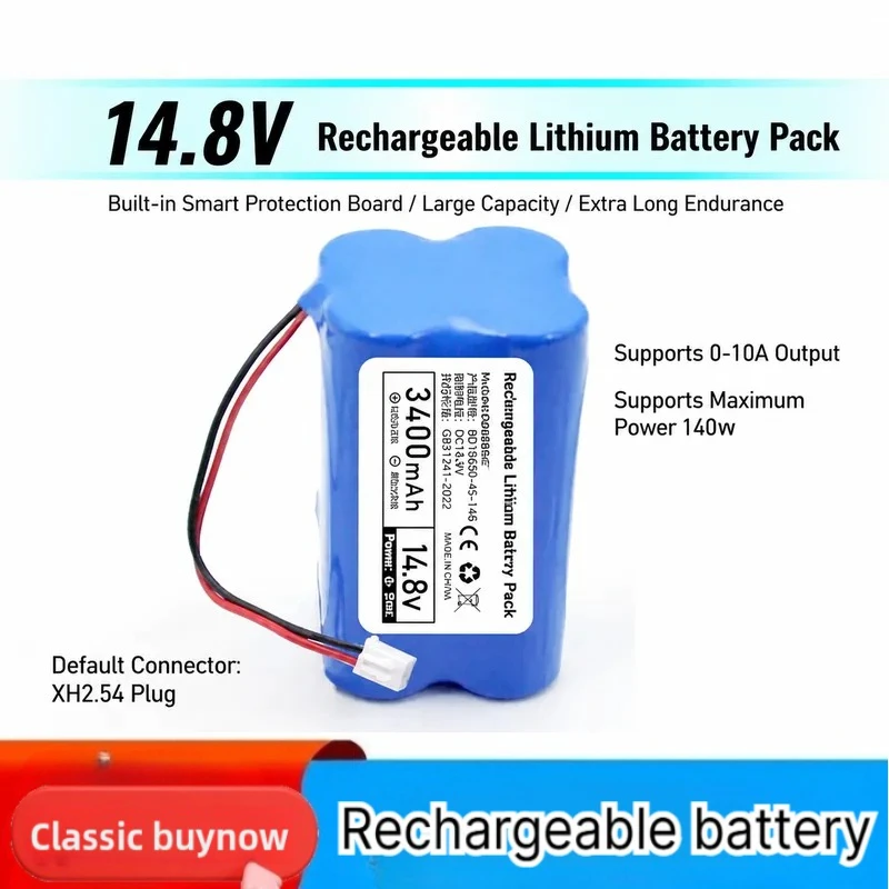 for 14.8V Lithium Battery Pack with Protection Plate Rechargeable for Sweeping Robot Audio Outdoor Power Supply 4S