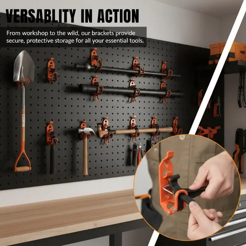 

Car Roof Rack Reliable Tool Bracket Sturdy Shovel Clamp for Effortless Mounting