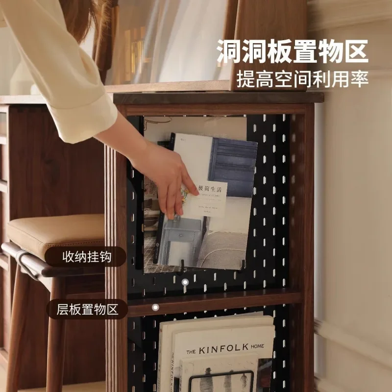 Komoda do sypialni z czarnego orzecha amerykańskiego, zintegrowana szafka z czystego drewna orzecha, do sypialni głównej.