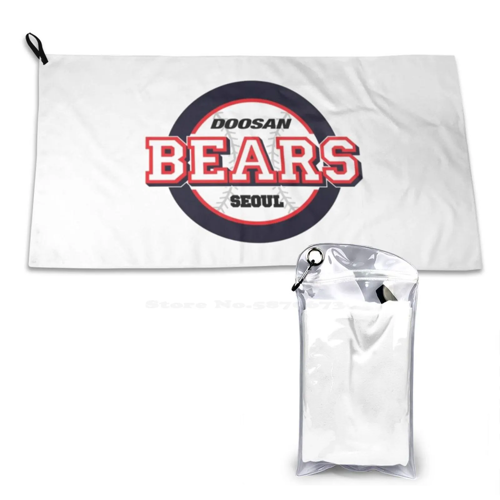 Doosan Bears Seoul Kbo Logo Print Washcloth Soft Towel Doosan Bears Korean Baseball League Of Legends Kbo Organization Club Eui