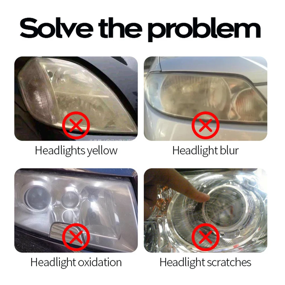 

30Ml Headlight Repair Fluid Automotive Headlamp Cleaner Refurbisher Maintenance Agent For Oxidation Yellowing Aging Scratches