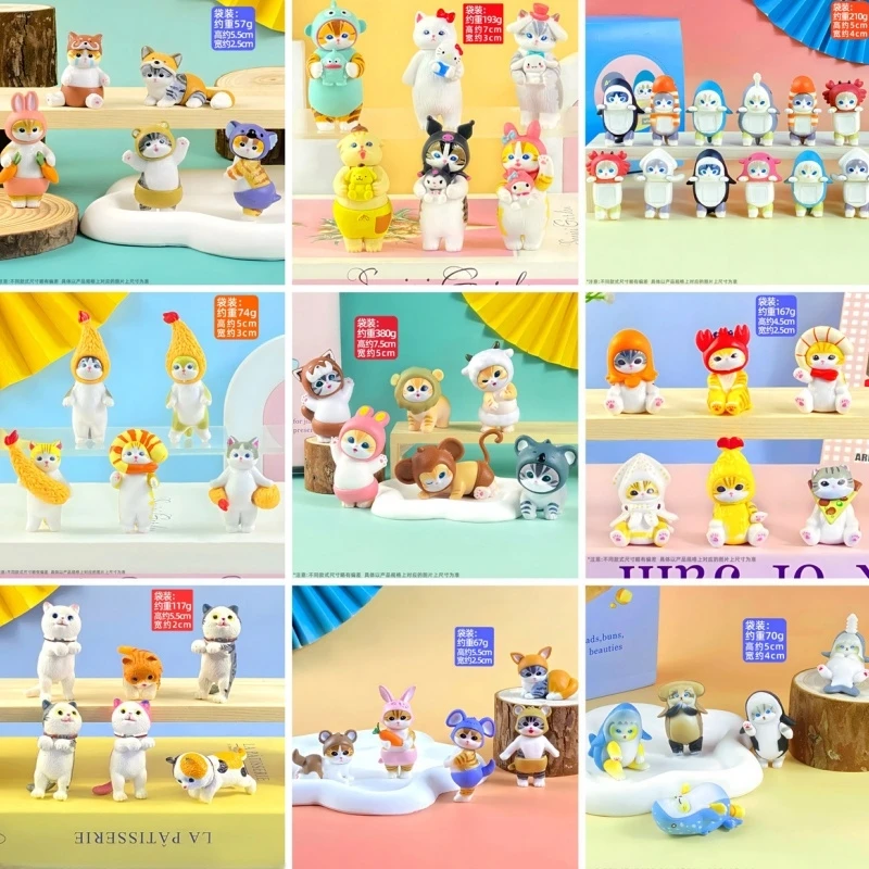 

Mofusand Series Hairy Party Seafood Cat Box Handmade Cartoon Creative Style Trendy Play Ornament Surprise Birthday Gift Toys