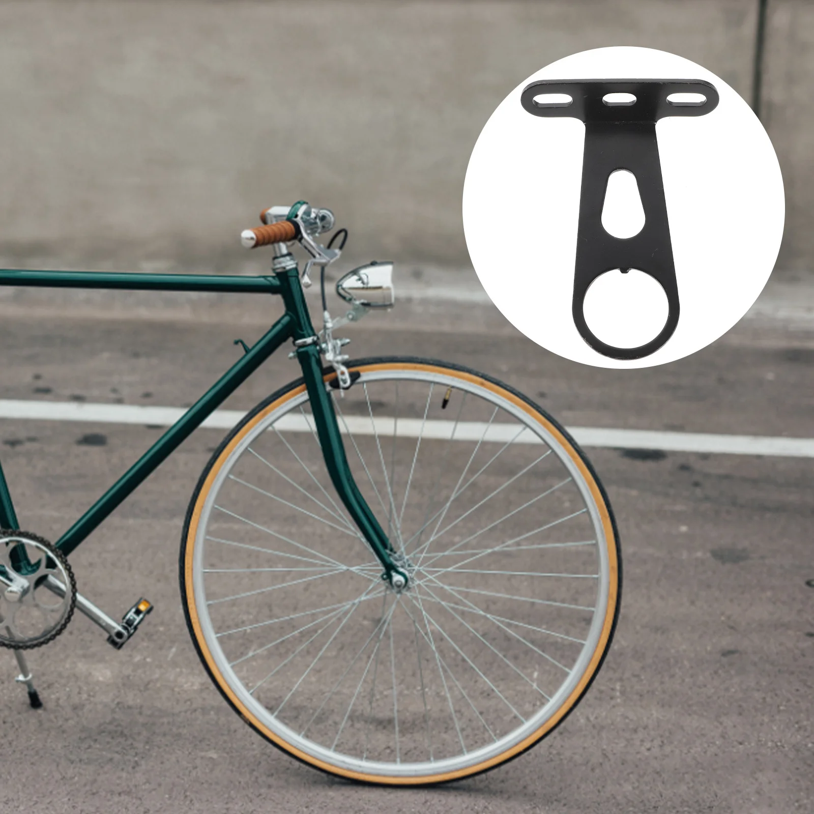 Bike Front Light Mount Steel Sturdy Fork Bracket Shockproof Anti-Drop Bike Lamp Holder Bicycle Light Stand Convenient