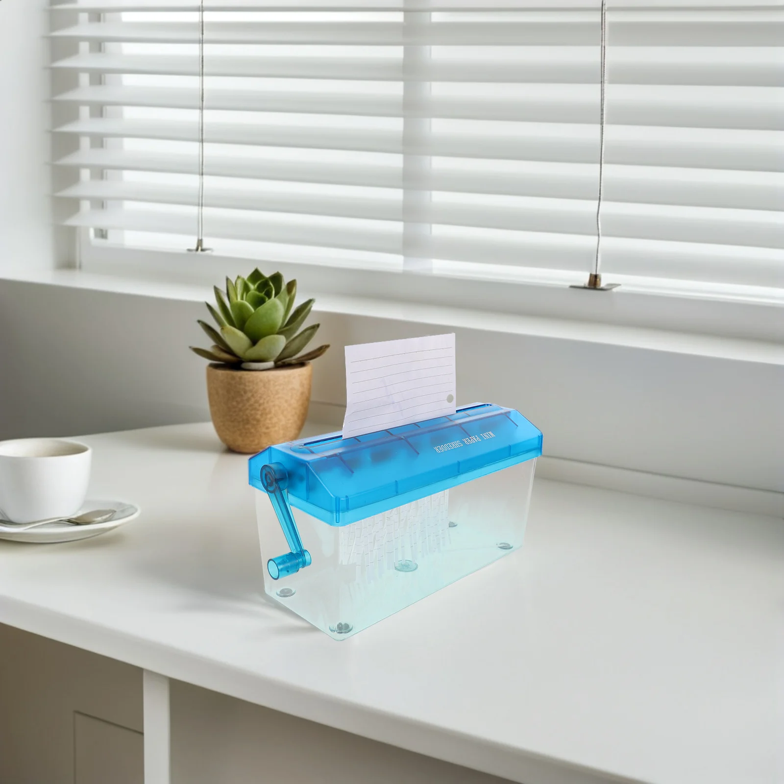 

Portable Manual Paper Shredder Hand Crank Desktop Mini for A4 Paper Bills Notes Home Office Document Shredder Confidential