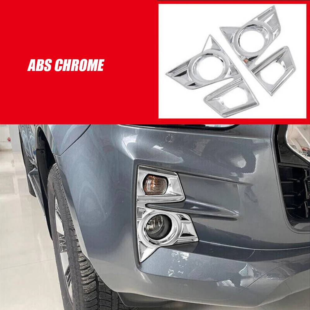 

Аксессуары для Isuzu D MAX 2021 2022 2023 автомобисветильник передние противотуманные фары Декор протектор наклейка крышка ABS хромированная отделка украшение