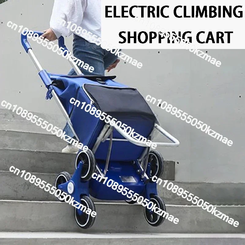 Suitable for silent electric climbing shopping cart household foldable shopping bag with wheels large capacity
