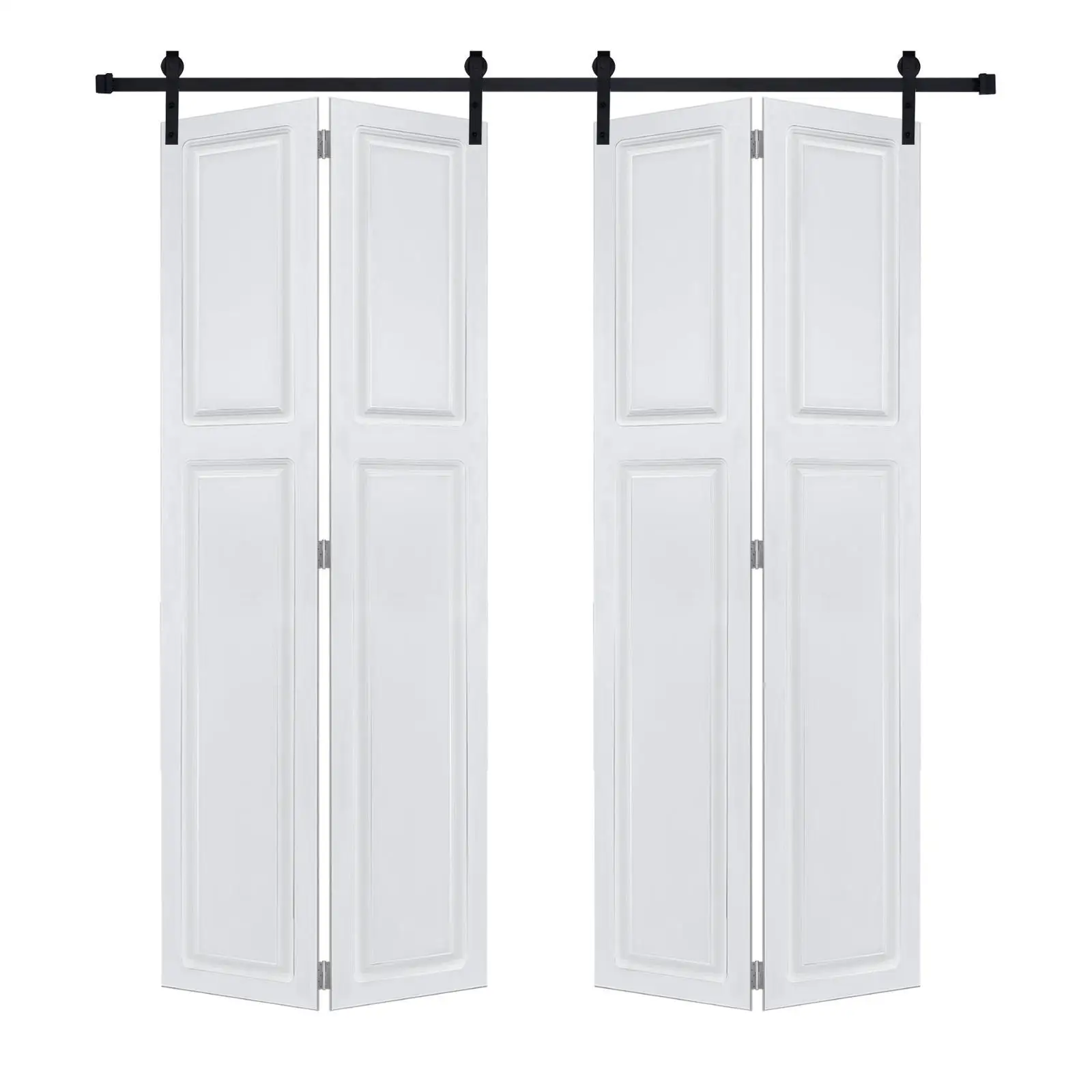 2 لوحة باب ثنائي الطي بسمك 3/4 بوصة و24 بوصة. × 80 بوصة. إم دي إف ابيض #3