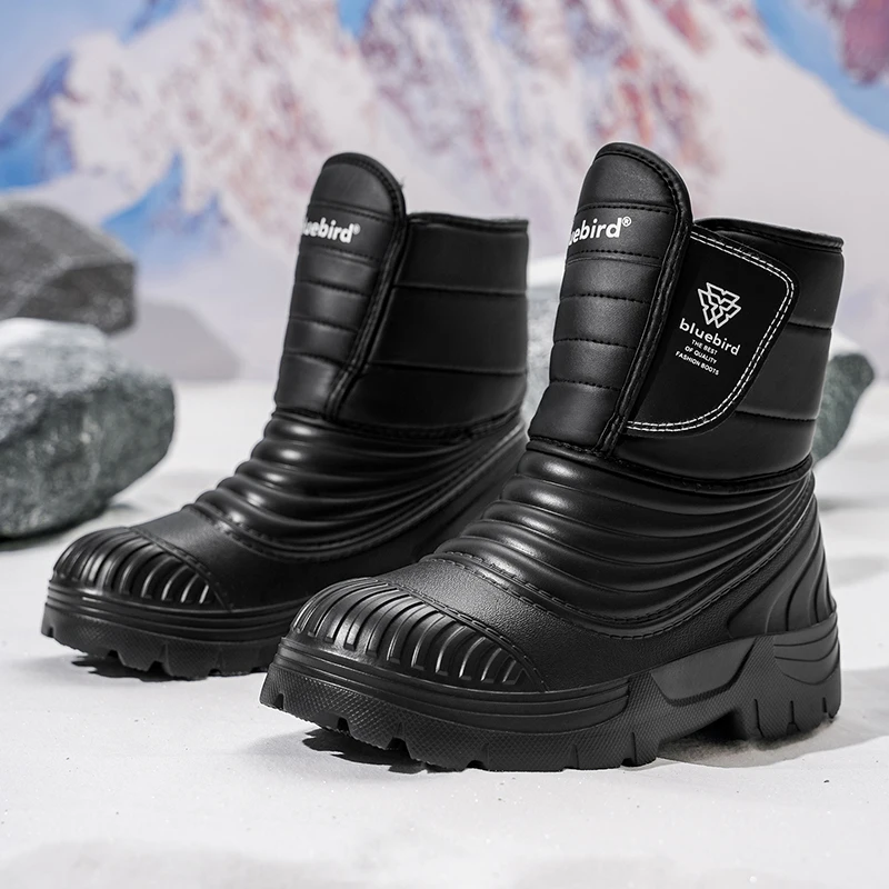 أحذية الثلوج الرجالية الشتوية الدافئة أفخم عارضة الأحذية لينة وحيد المضادة للانزلاق بالإضافة إلى حجم الأحذية في الهواء الطلق أزياء الشباب الراحة أحذية عالية أعلى